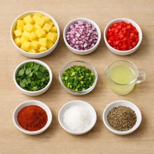 Ingredients for Sweet and Smoky Pineapple Salsa