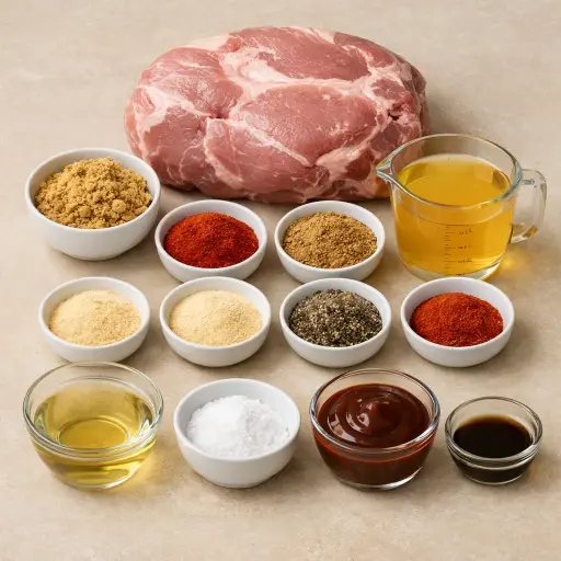 Ingredients for Sweet and Smoky Pulled Pork