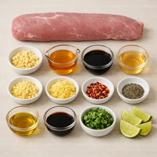 Ingredients for Sweet and Spicy Pork Tenderloin