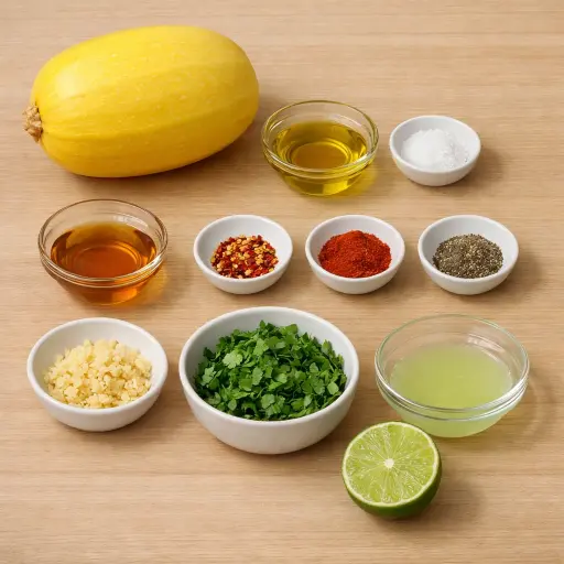 Ingredients for Sweet and Spicy Spaghetti Squash
