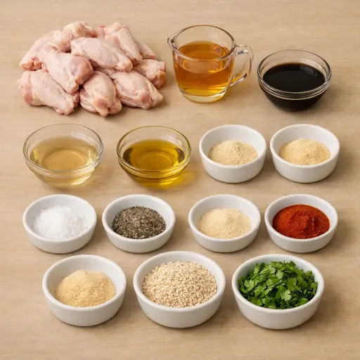 Ingredients for Sweet and Spicy Wings