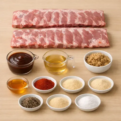 Ingredients for Sweet and Tangy Oven Roasted Ribs