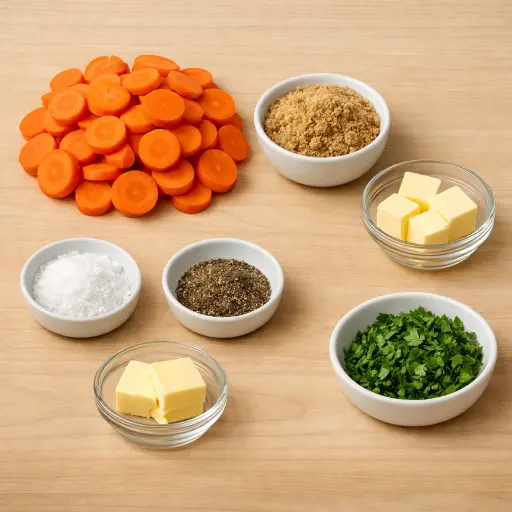Ingredients for Sweet Caramelized Carrots