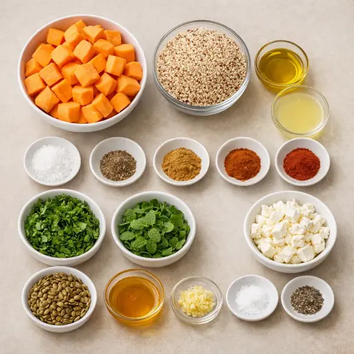 Ingredients for Sweet Potato and Quinoa Salad