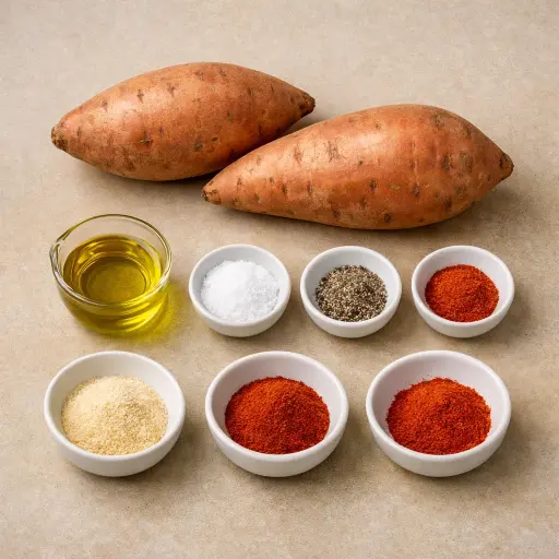 Ingredients for Sweet Potato Fries
