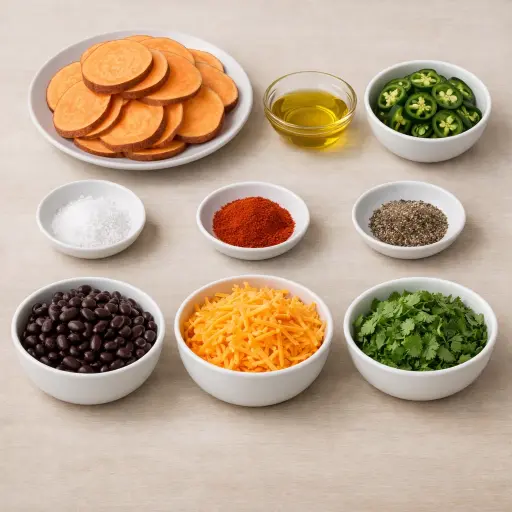 Ingredients for Sweet Potato Nachos