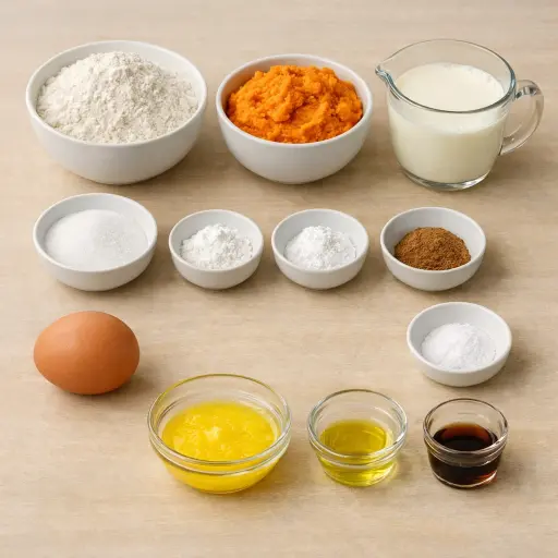 Ingredients for Sweet Potato Pancakes