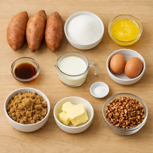 Ingredients for Sweet Potato Souffle