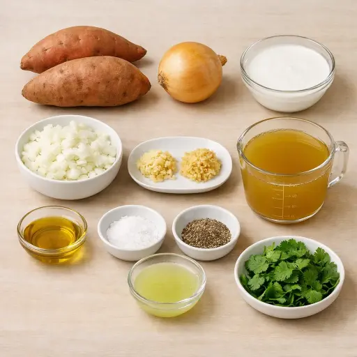 Ingredients for Sweet Potato Soup