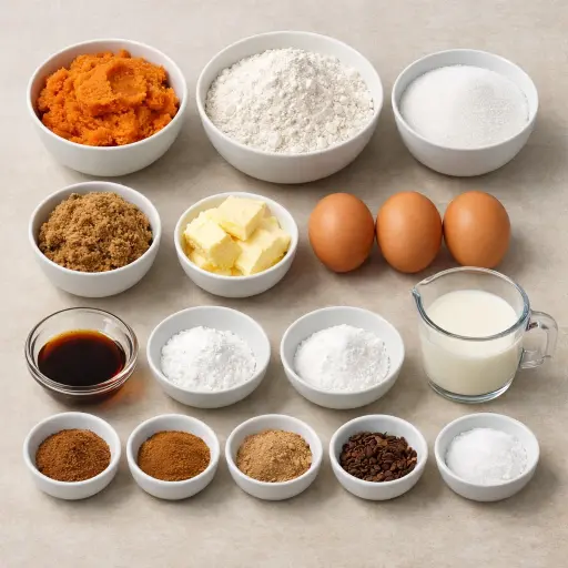 Ingredients for Sweet Potato Spice Cake