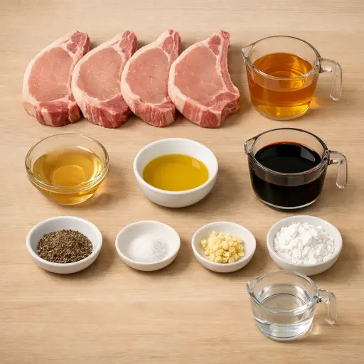 Ingredients for Sweet Savory Pork Chops