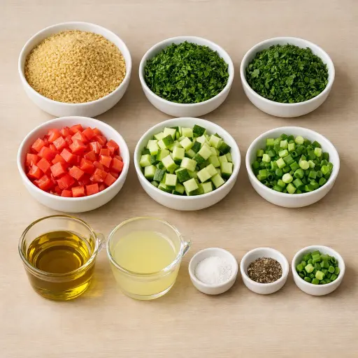 Ingredients for Tabbouleh