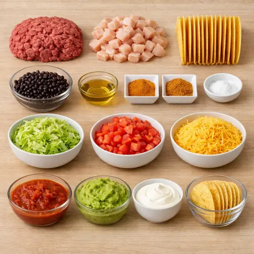 Ingredients for Taco Bar
