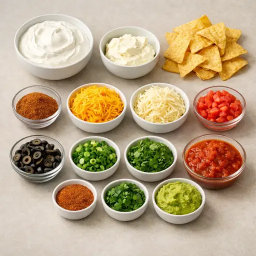 Ingredients for Taco Dip Delight