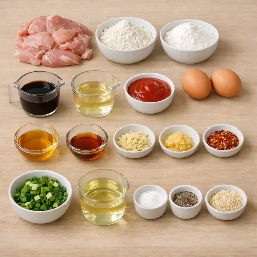 Ingredients for Tangy General Tso's Chicken