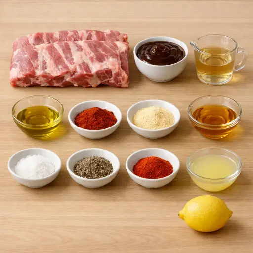 Ingredients for Tangy Glazed Barbecue Ribs