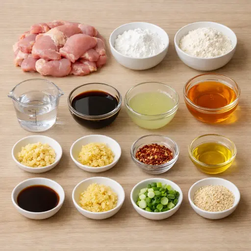 Ingredients for Tangy Honey-Lime Tso Chicken
