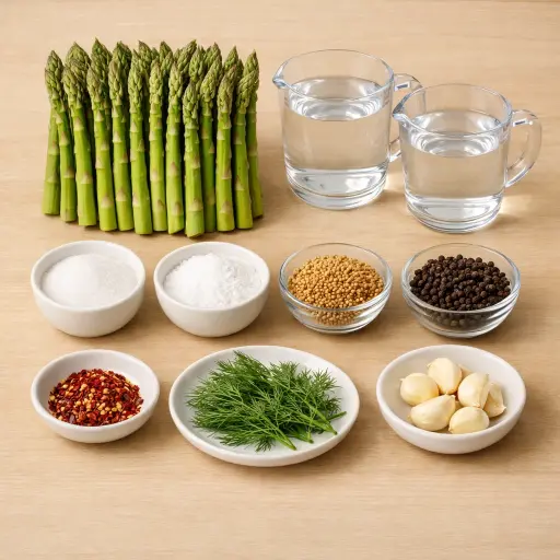 Ingredients for Tangy Pickled Asparagus
