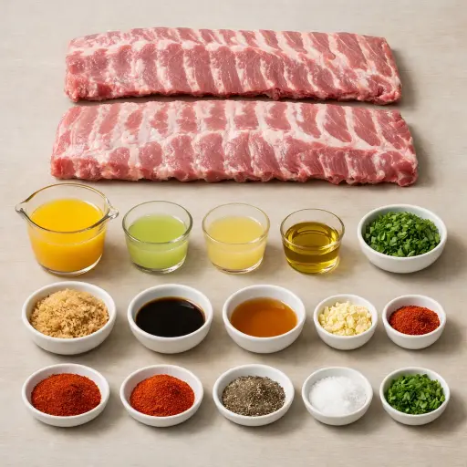 Ingredients for Tantalizing Citrus-Infused Baby Back Ribs