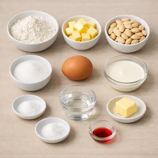Ingredients for Tarte à la Praline