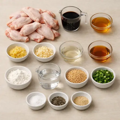 Ingredients for Tempestuous Teriyaki Wings