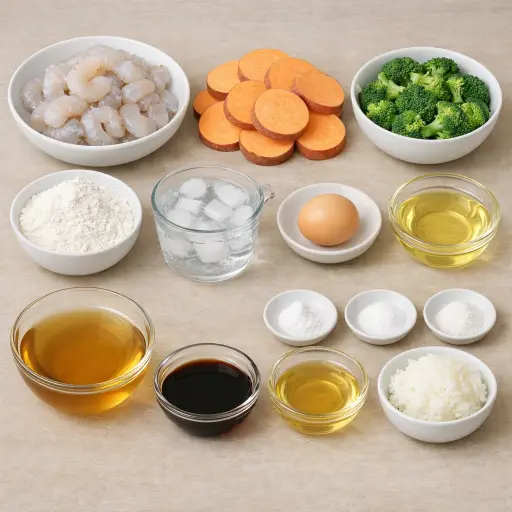 Ingredients for Tempura