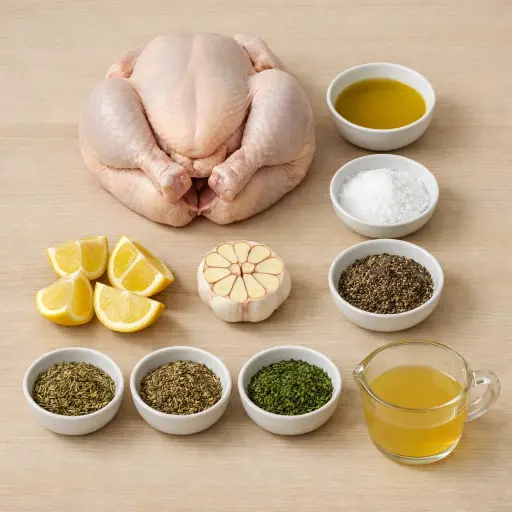 Ingredients for Tender Herb-Roasted Chicken