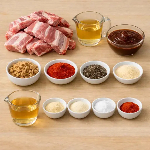 Ingredients for Tender Heritage Spare Ribs