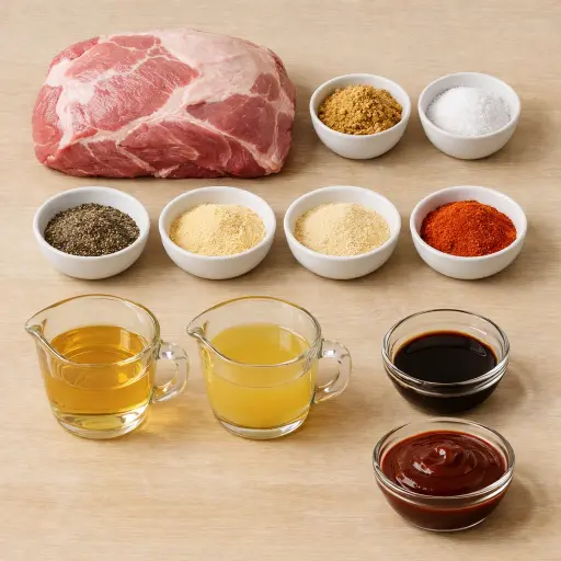 Ingredients for Tender Pulled Pork