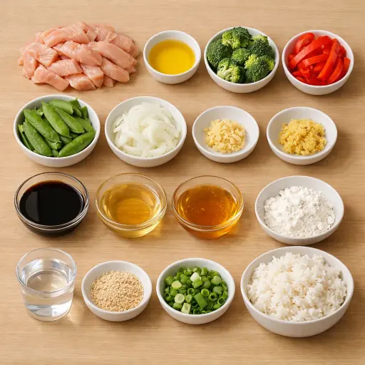 Ingredients for Teriyaki Chicken Stir-Fry