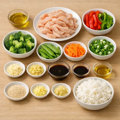 Ingredients for Teriyaki Ginger Stir Fry