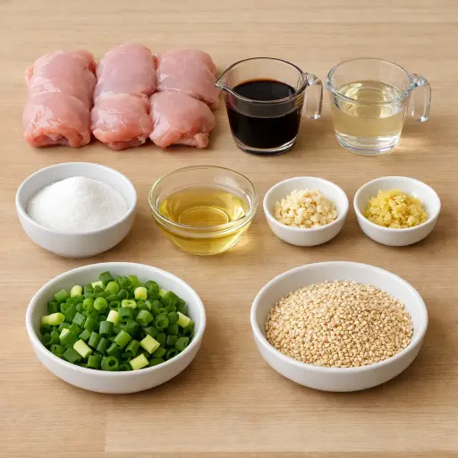 Ingredients for Teriyaki Glazed Chicken