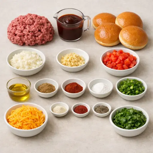 Ingredients for Tex-Mex BBQ Sloppy Joes