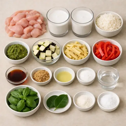 Ingredients for Thai Green Curry