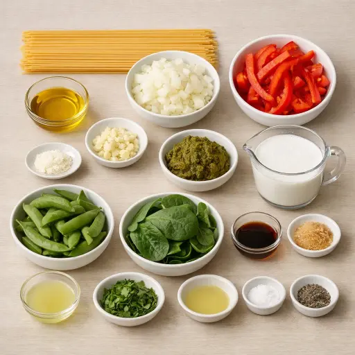 Ingredients for Thai Green Curry Pasta