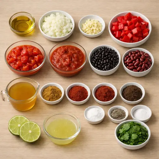 Ingredients for Three-Bean Chipotle Chili