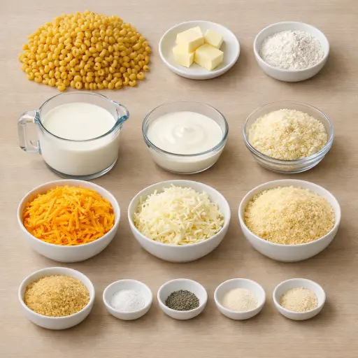 Ingredients for Three-Cheese Macaroni