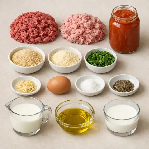 Ingredients for Time-Honored Italian Meatballs