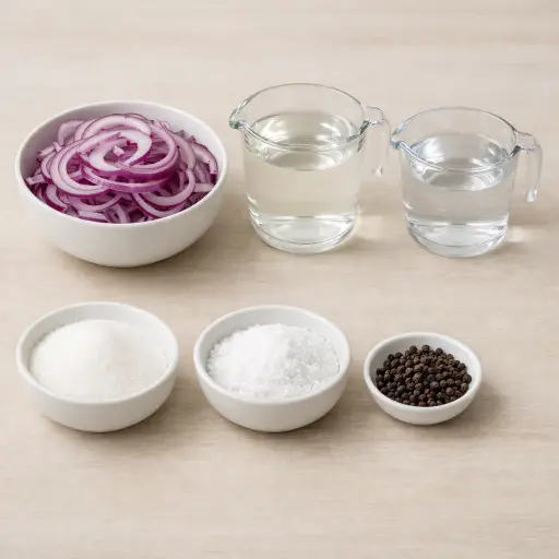 Ingredients for Time-Honored Pickled Red Onions