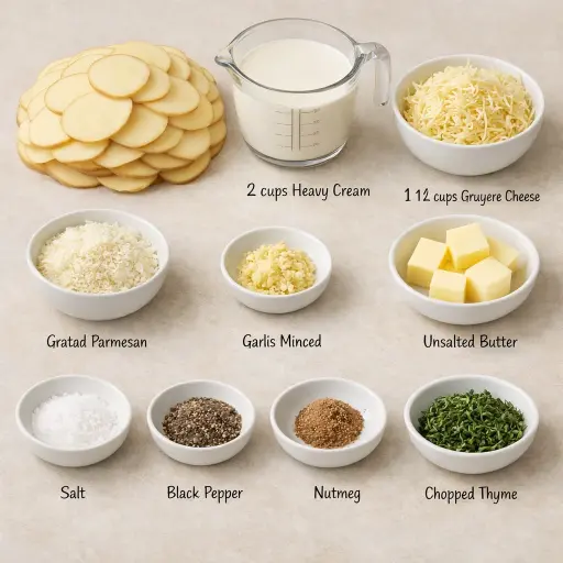 Ingredients for Timeless Baked Potato Gratin