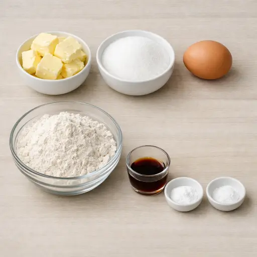 Ingredients for Timeless Butter Cookies