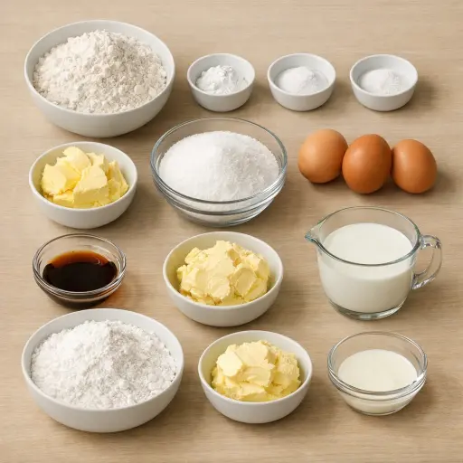 Ingredients for Timeless Celebration Cake