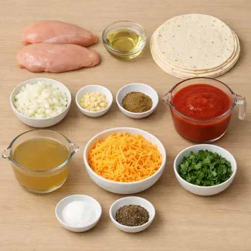 Ingredients for Timeless Chicken Enchiladas