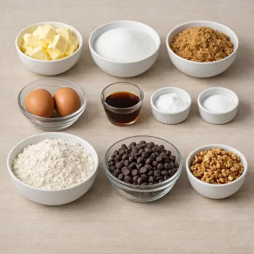 Ingredients for Timeless Chocolate Chip Cookie