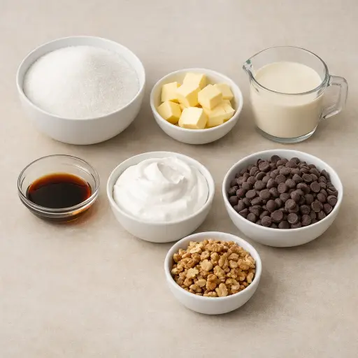Ingredients for Timeless Chocolate Walnut Fudge