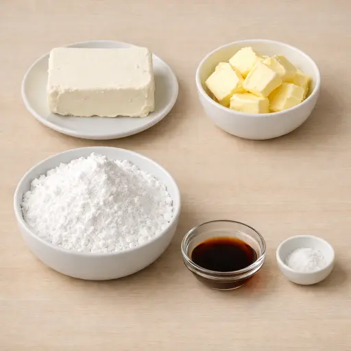 Ingredients for Timeless Cream Cheese Frosting