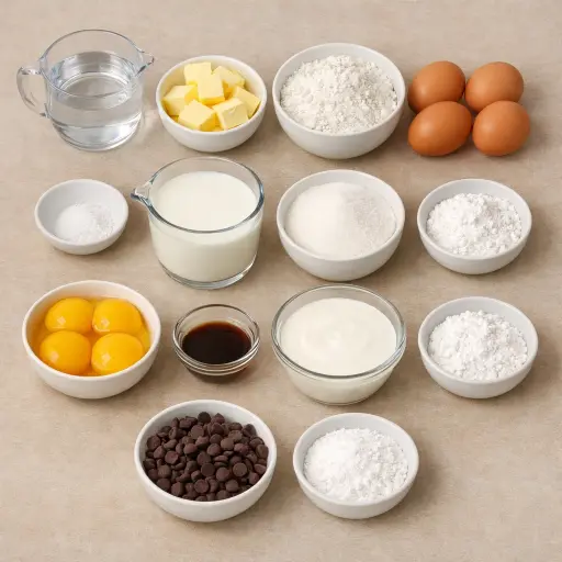 Ingredients for Timeless Cream Puff Delight