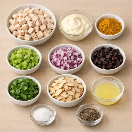 Ingredients for Timeless Curried Chicken Salad
