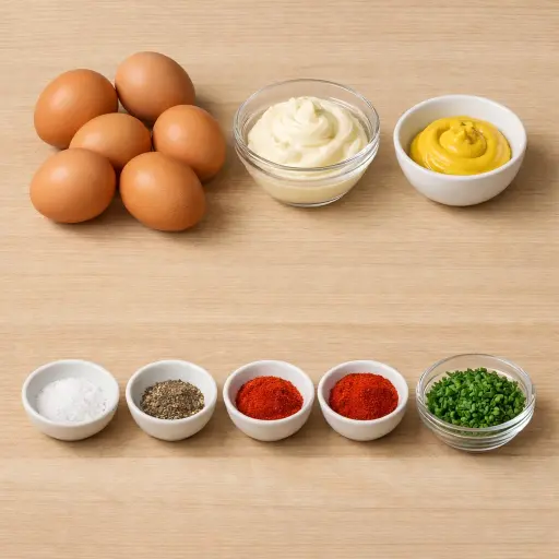 Ingredients for Timeless Deviled Eggs