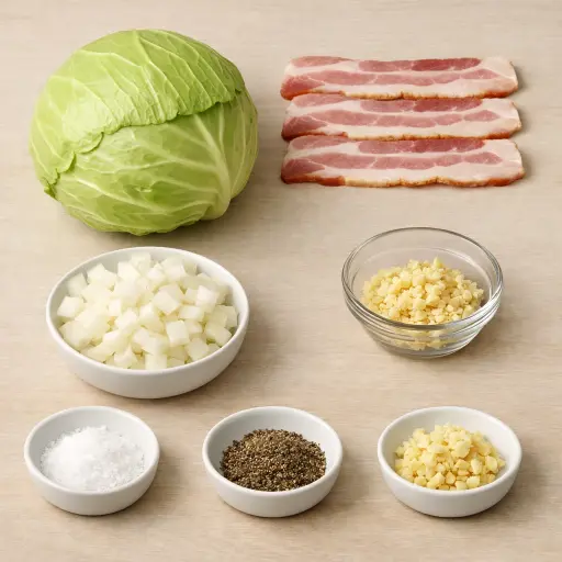 Ingredients for Timeless Fried Cabbage